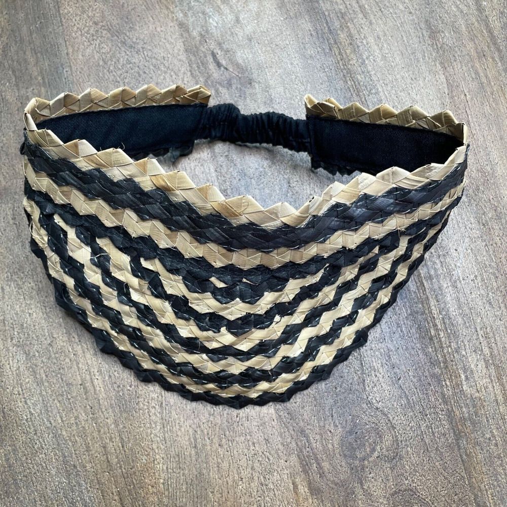 Vince Camuto Woven Straw Sun Visor Hat‎ One Size Vacation NWT